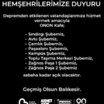 Balıkesir’de Deprem Sonrası 7/24 Hizmet: ONON Kafeler Sabaha Kadar Açık