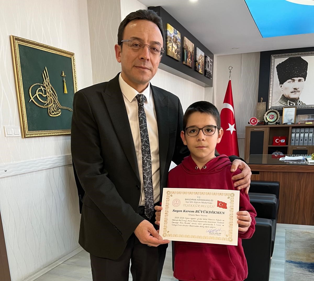 Kerem Büyükdikmen'in ödül töreni